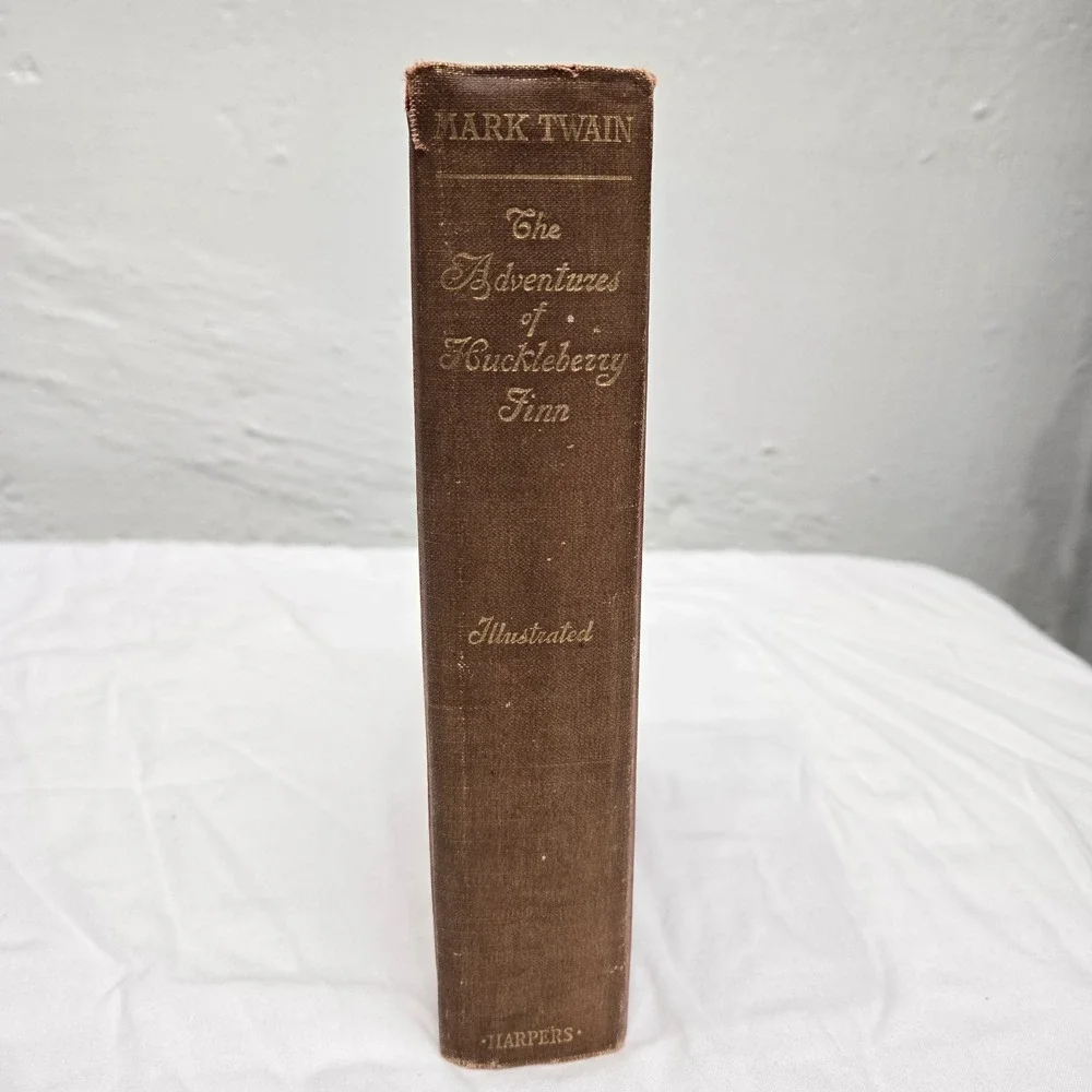 Mark Twain Adventures of Huckleberry Finn Hardcover Harper & Brothers 1912 Illus